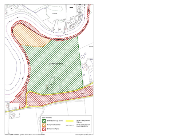 Map of Desborough Island showing land ownership