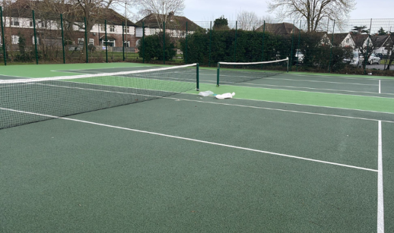 Refurbished Grovelands tennis courts in Molesey