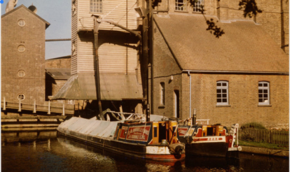 Barges on British waterway