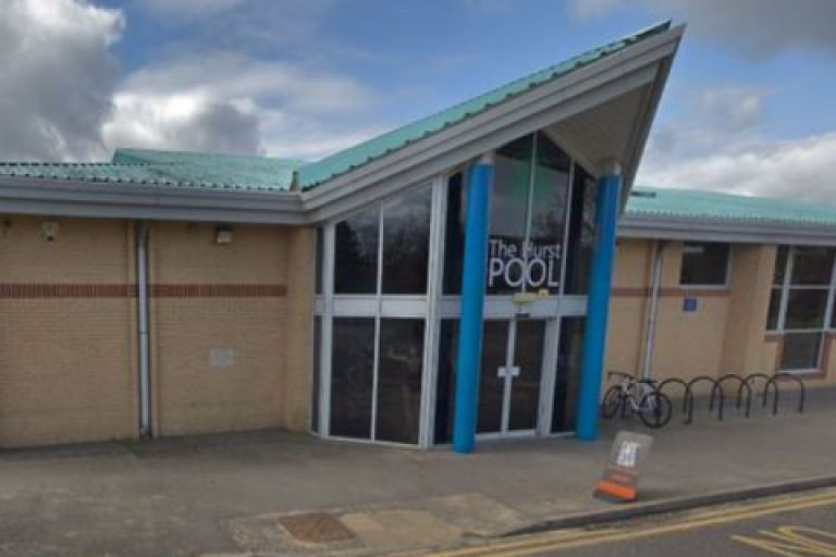 Exterior and entrance to Hurst Pool