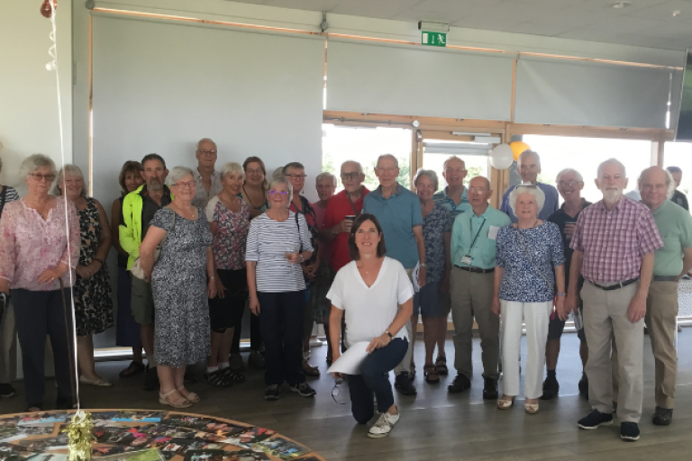 Volunteers celebrating 20 years of the Wellbeing Walks