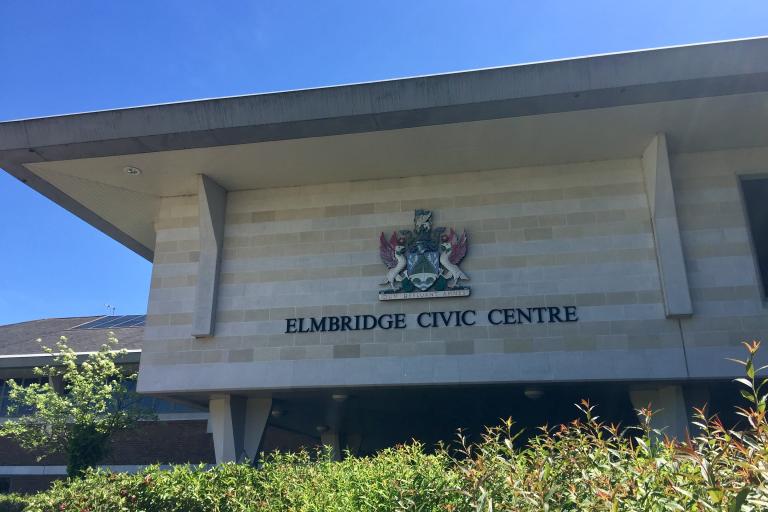 outside Elmbridge borough council offices