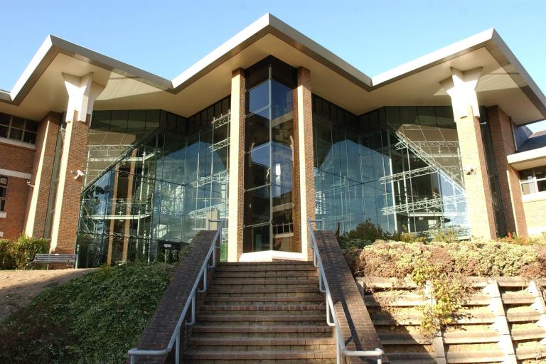 back of the civic centre steps