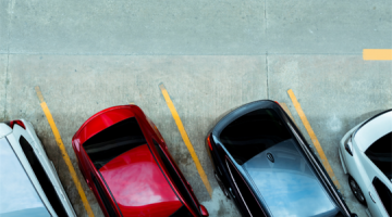 Cars parked in bays