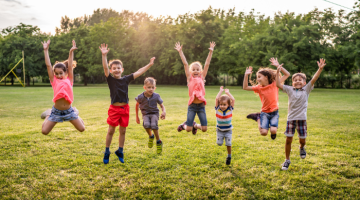 Children playing in park