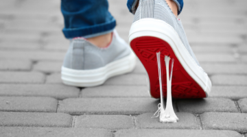 Chewing gum on pavement