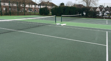 Refurbished Grovelands tennis courts in Molesey