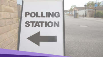 Sign to polling station